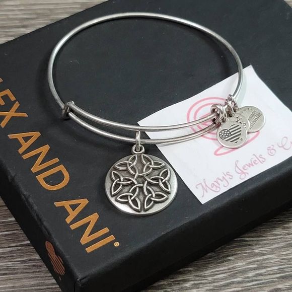 Alex and Ani Endless Knot Bangle Bracelet - Picture 2 of 3